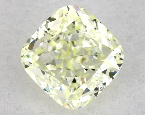 GIA 0.50 Carat Fancy Yellow Green-VS2 Cushion Modified Cut Diamond